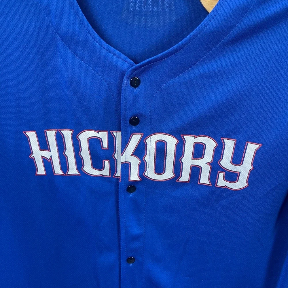 Hickory Crawdads Baseball Jersey Men's 3XL Promotional Adventures Red White Blue